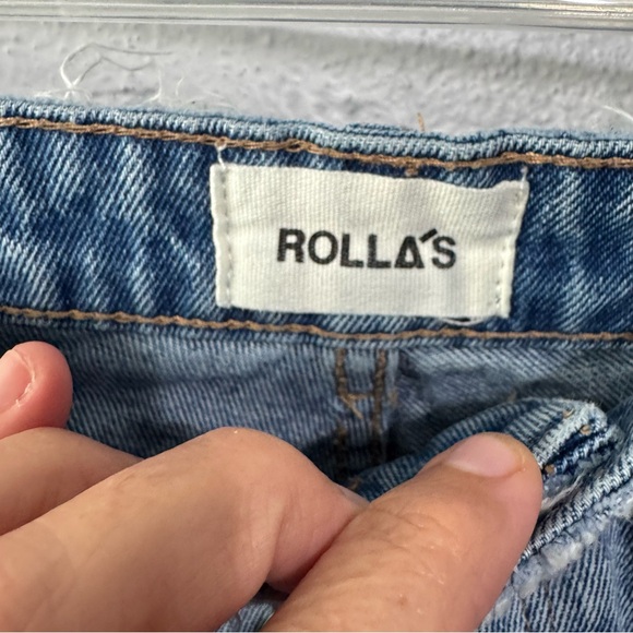 ROLLA'S Classic Blue high rise straight Denim Jeans size 27 - Picture 3 of 9